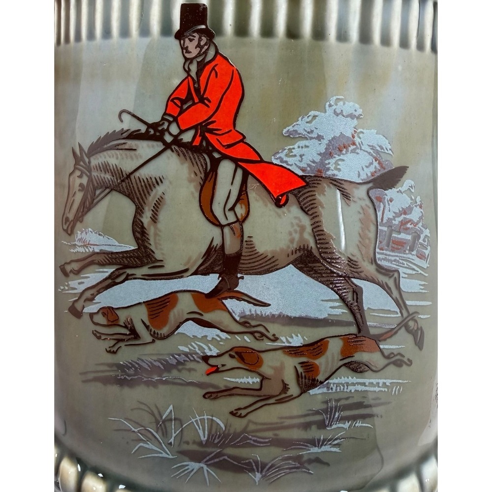 Wade of Ireland Porcelain Tankard Mug Fox Hunt Scene Mid Century 1950s Stein